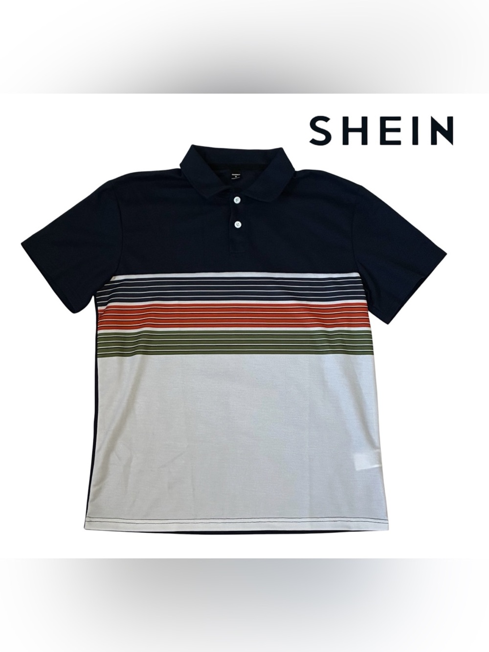 STRIPED POLO SHIRT MEN’S GOLF T-SHIRT